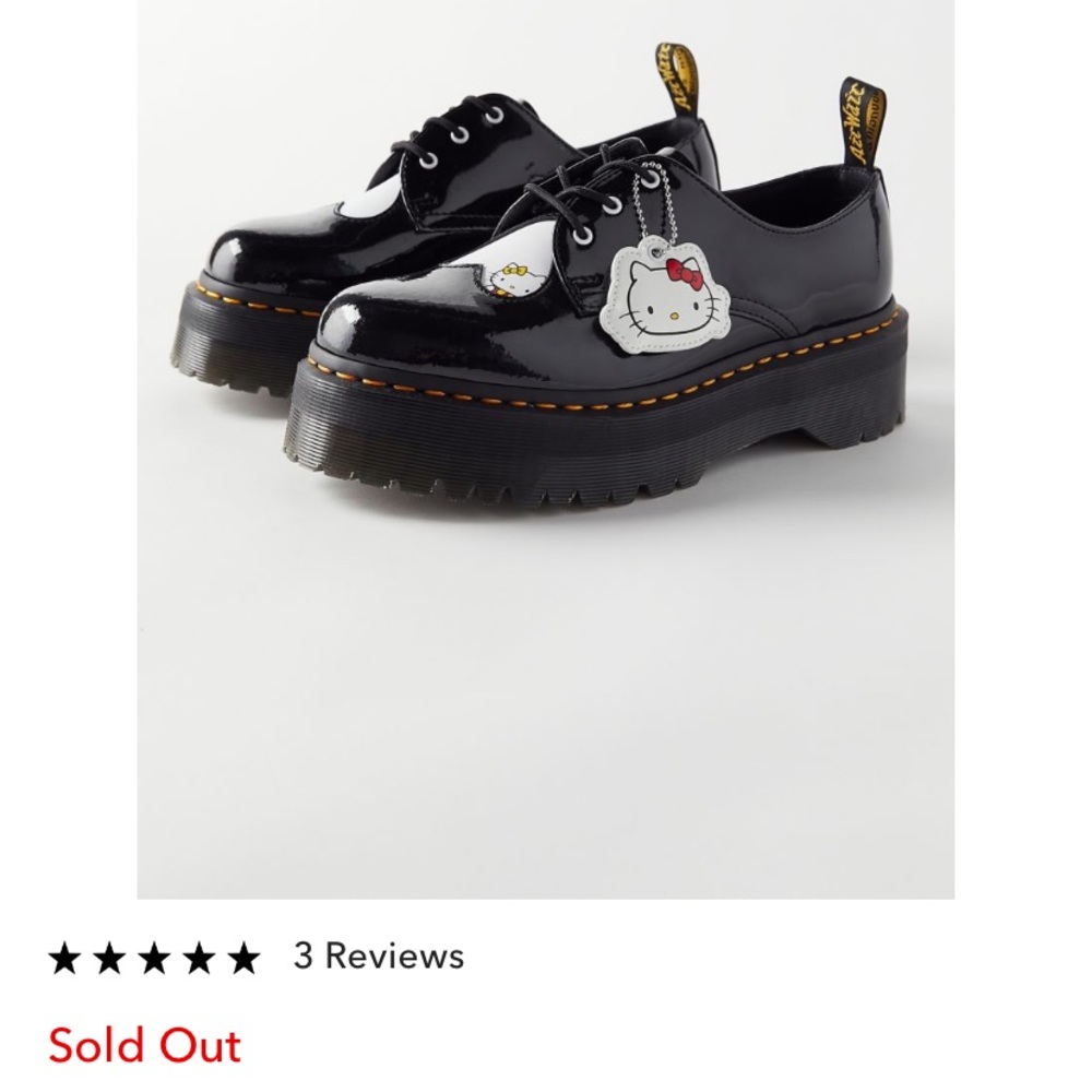 Dr Martens X Hello Kitty 1461 Quad Platform Oxford